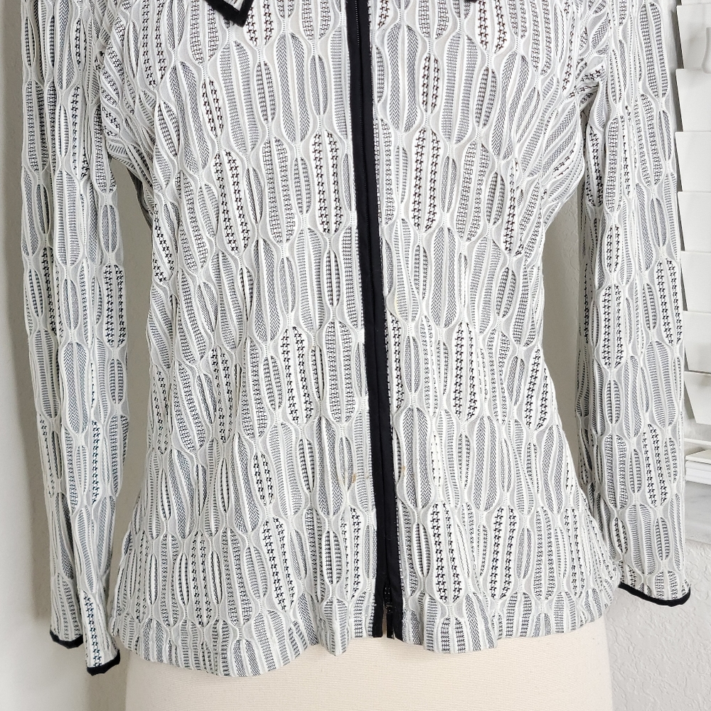 Samuel Dong Textured Zip Front Top L. - image 7